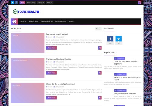 لقطة شاشة لموقع Your Health
بتاريخ 08/08/2020
بواسطة دليل مواقع توب