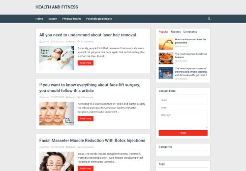 لقطة شاشة لموقع HEALTH AND FITNESS
بتاريخ 28/09/2020
بواسطة دليل مواقع توب