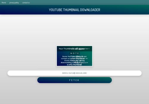 لقطة شاشة لموقع YOUTUBE THUMBNAIL DOWNLOADER
بتاريخ 15/02/2021
بواسطة دليل مواقع توب